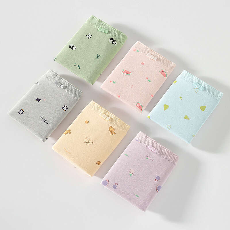 Countryside Style Pure Cotton Printed Cute Girl Underwear, 5A Antibacterial Breathable Women's Underwear Calzoncillos Lingerie Underwears Woman W