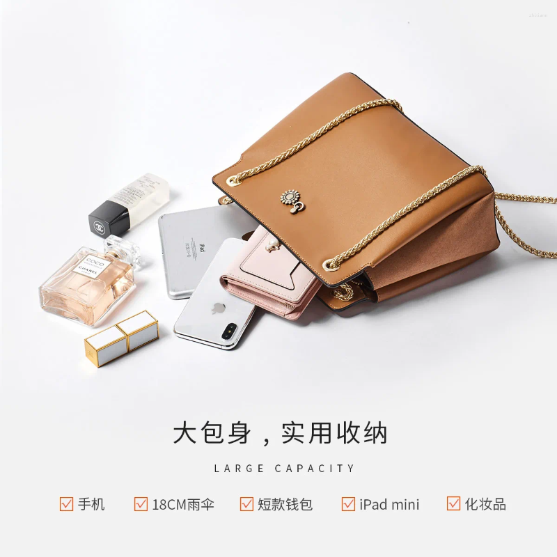 Bag Women's 2024 Retro National Style Chain Shoulder Three-layer Large-capacity Trendy Handbag Female Satchels
