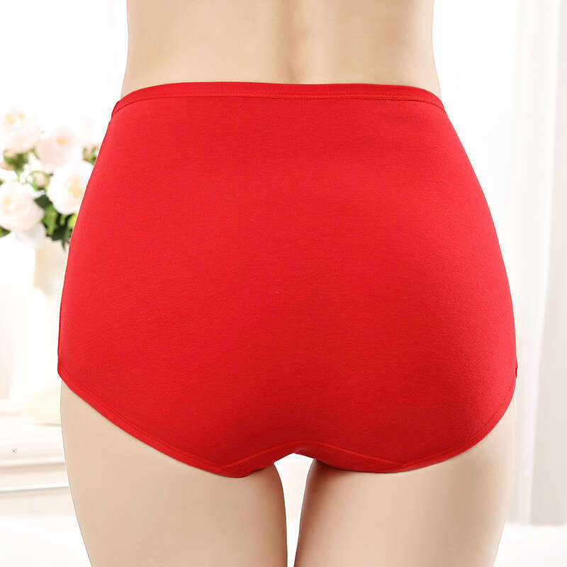 High Waisted Hot Stamping Pure Cotton, Zodiac Year Underwear, Festive Big Red Koi Print Underwear Lingerie Women Underwear Panties Underwears Woman Ca