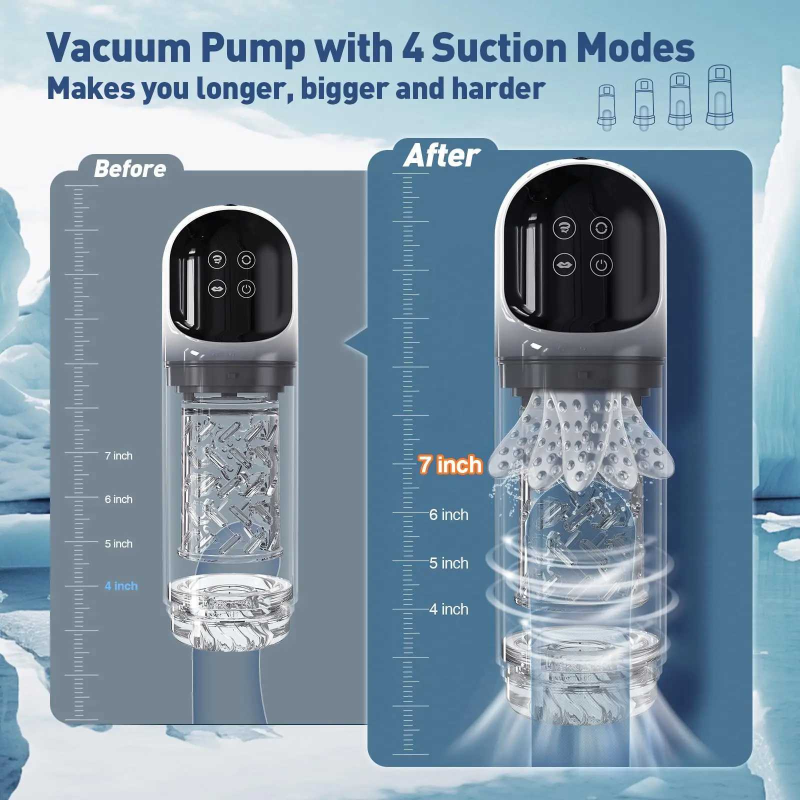LCD automatic suction licking male masturbation penis pump pocket cat male masturbation 14 powerful modes sex toyXJ250319