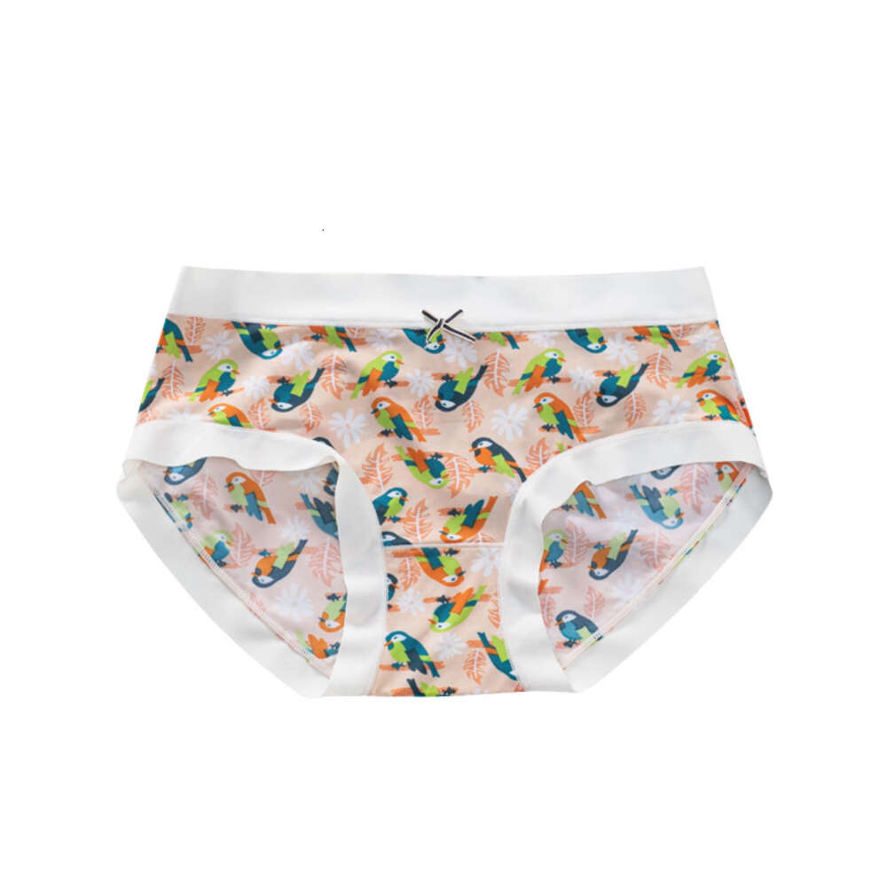 Summer Bare Ice Women's Middle Waist No Trace 7A Antibacterial Refreshing Mulberry Silk Crotch Breathable Underwear Panties Women Underwear Linge