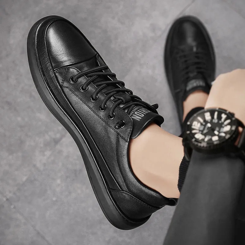 2023 New Shoe Board Men's Little White Trendy and Handsome Korean Version Versatile Fashion Shoes, Lefu Casual Leather Shoes