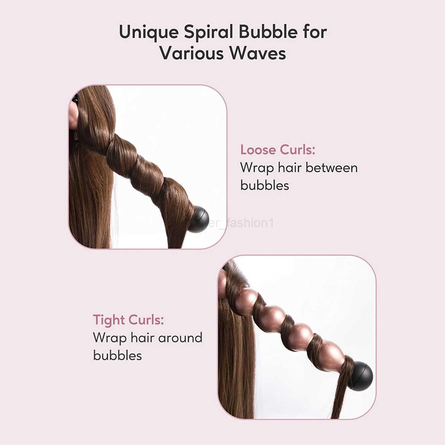 KIPOZI Professional Curling Iron 5-in-1 Hair Tools Instant Heating Electric Curling Iron Hot Air Brush Ceramic Barrels for WomanB240719