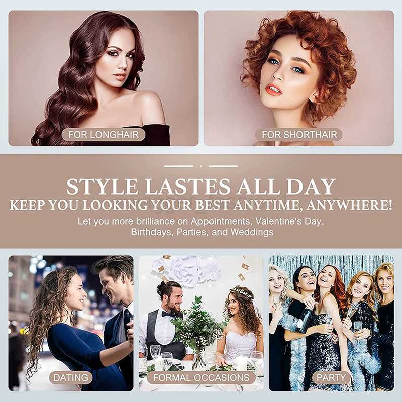 Mini Triple Barrel Hair Curler Professional Curling Iron Ceramic Hair Waver Iron Electric Curling Salon Wave Roller Hair StylingB240719