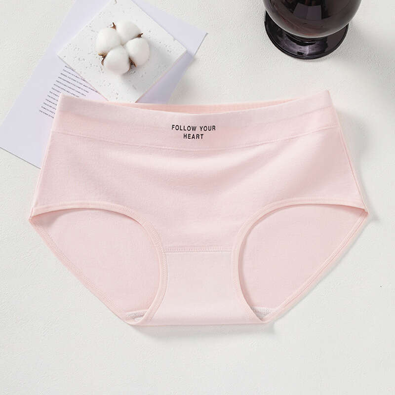 Women's Pure Underwear, All Cotton Antibacterial Crotch, Mid Waist, Breathable, Girl's High Aesthetic Value, Women's Women Underwear Un