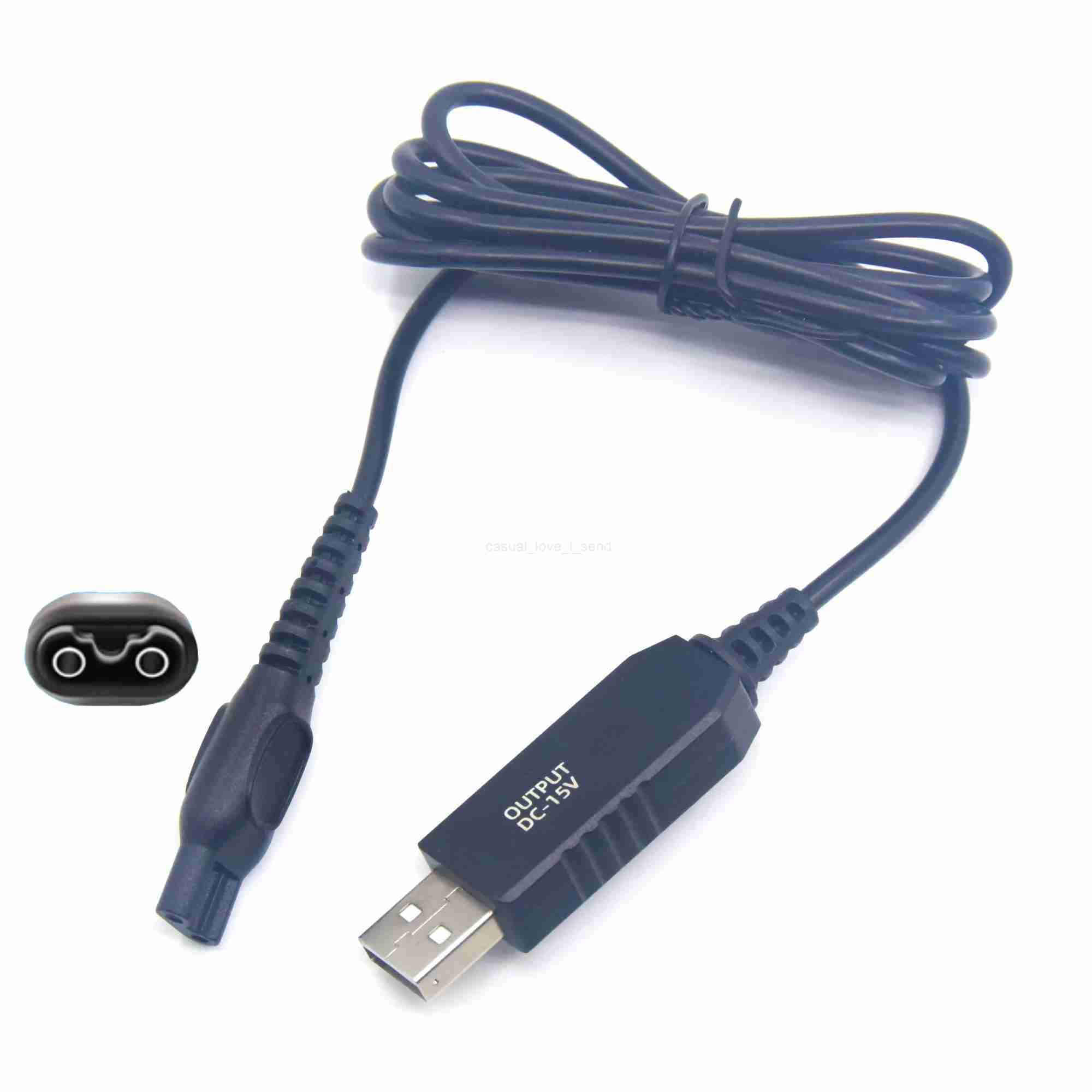 HQ8505 USB Charger Power Cable 15V Razor for Philips Electric Shaver Series 3000 5000 7000 9000 Norelco One Blade QP6510 QP652CL240719