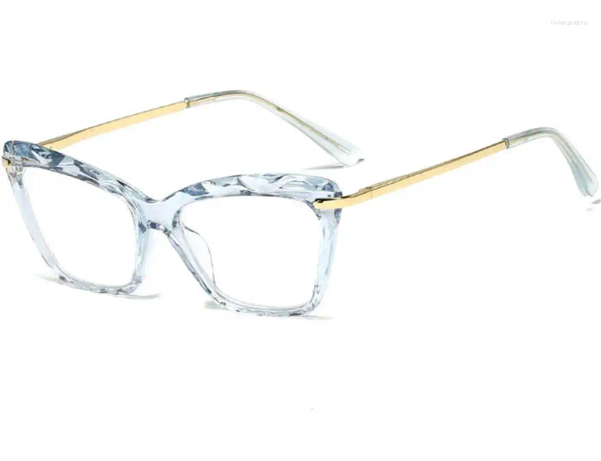 Metal Crystal Readers Legs Prescription Eyeglasses for Women, 50 to 400 Diopters 4