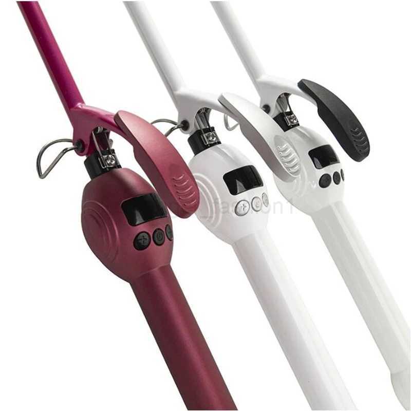 professional 9mm Curling Iron Hair Curler Pear Flower Wand Roller Waver LCD Display Beauty Styling ToolsB240719