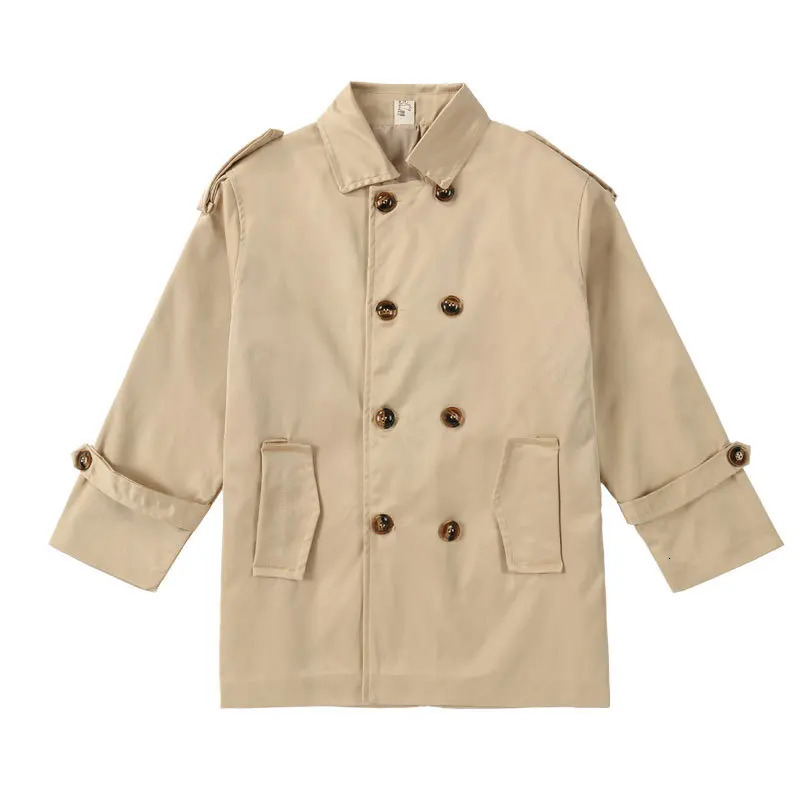 Fashion Baby Girl Boy Trench Toddler Teen Child Windbreak Jacket Long Autumn Spring Child Dust Coat Baby Outwear Clothes 3-10Y 240711