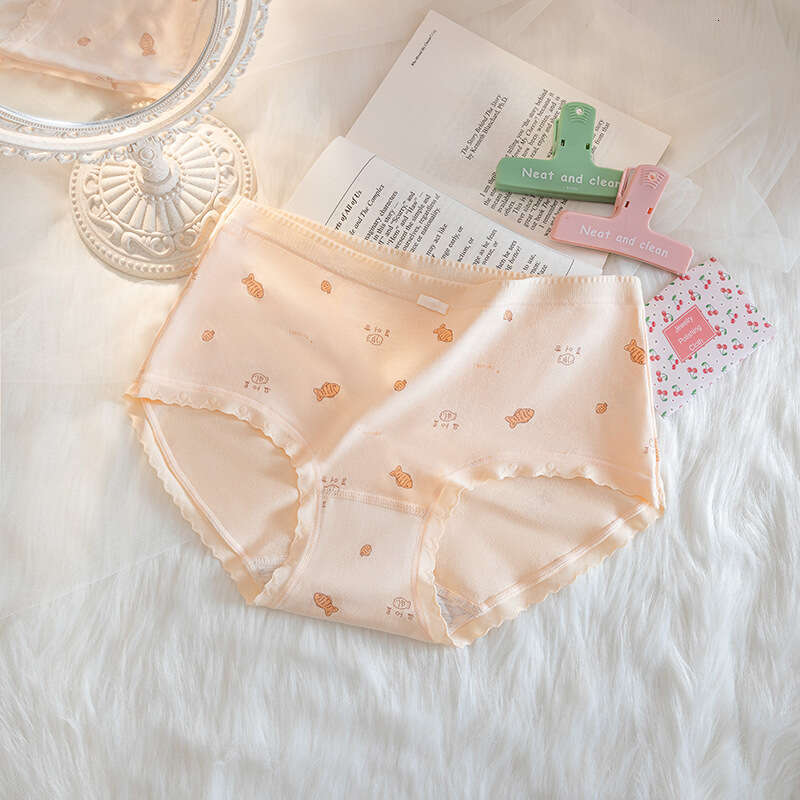 Fresh Women's Floral Cute Girl 7A Antibacterial Pure Cotton Underwear Women Women Underwear Calzoncillos Panties Calecon Lingerie Underwears Woma