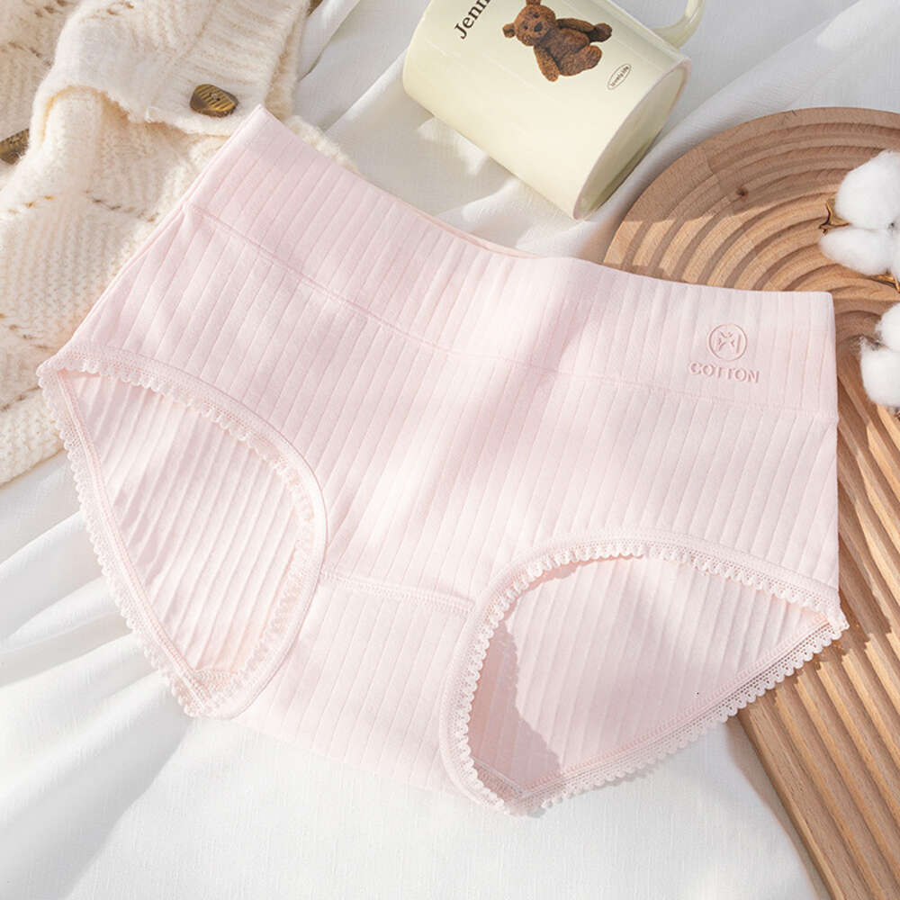 Pure Needle Punched Breathable Underwear, Fresh Lace Printed Women's Triangle Pants, 5A Antibacterial Crotch, Pure Cotton Underwear for Women Cal