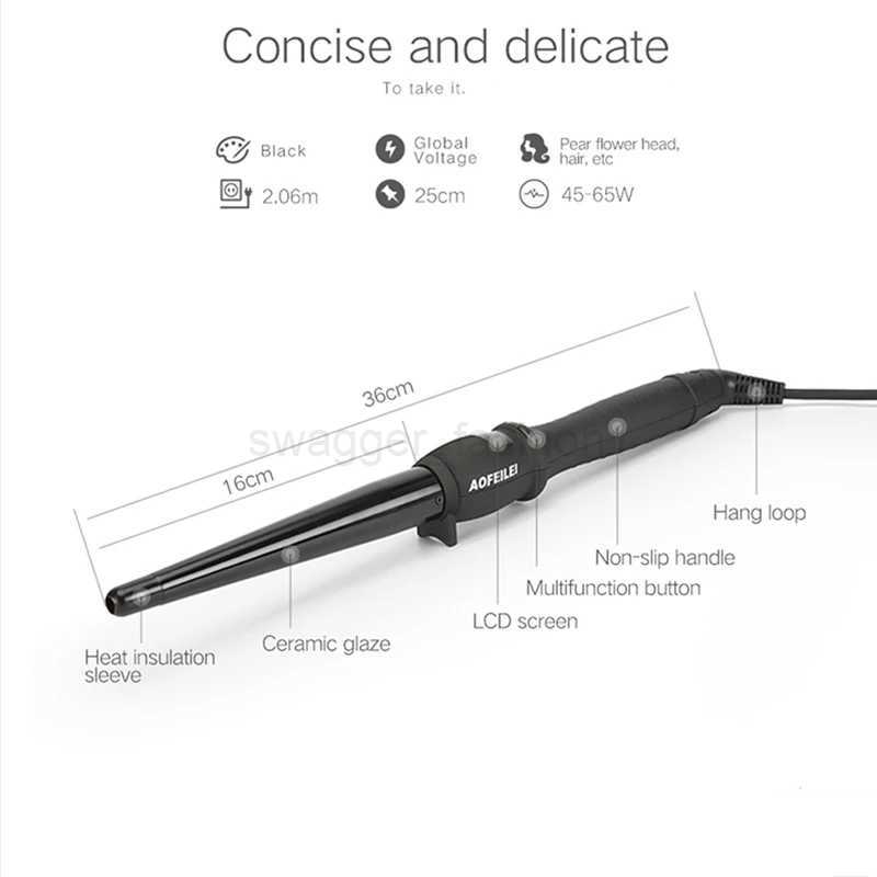 Ceramic Styling Tools professional Hair Curling Iron Hair waver Pear Flower Cone Electric Hair Curler Roller Curling WandB240719Bj240720