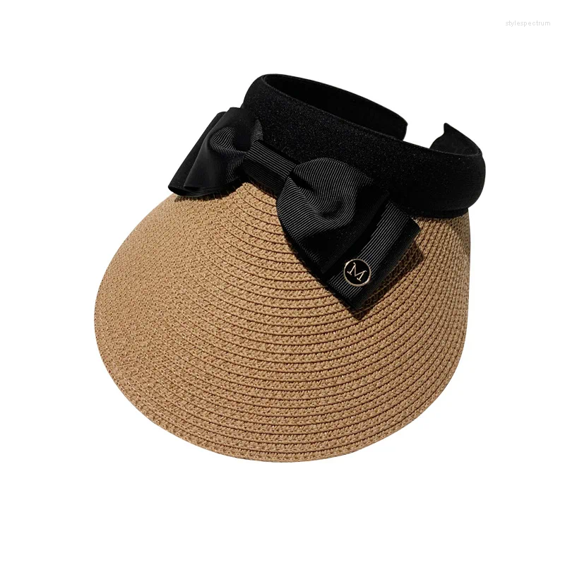 Wide Brim Hats Summer For Women Straw Hat Snapback Kpop Visors Beach Empty Top Outdoor Fashion Designer Ladies Sunhat