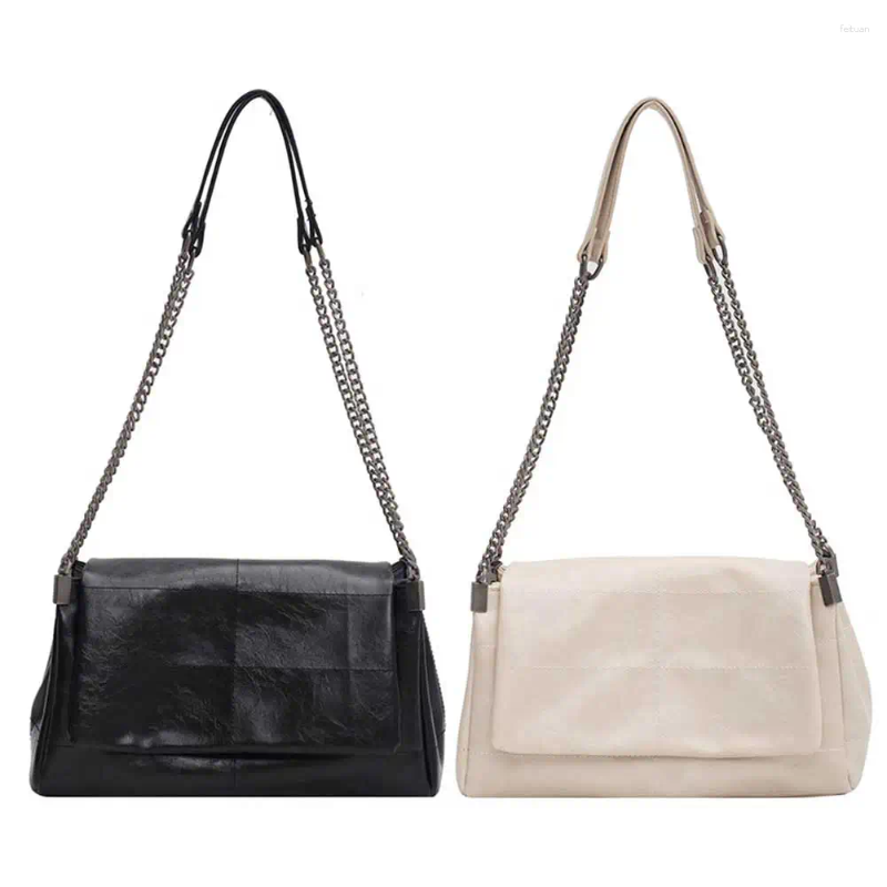 2025 NEW Drawstring PU Leather Fashion Sg Bag Large Capacity Women Crossbody Adjustable Strap Solid Color Tote Chain Travel Bags zhanyishengli
