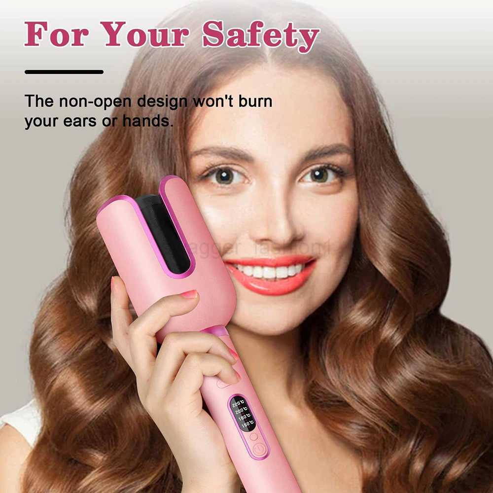 Auto Hair Curling Irons Electric Automatic Ceramic 1 Inch Hair Curler Rotating Curls Waves Anti-Tangle Curling Waver Large SlotB240719