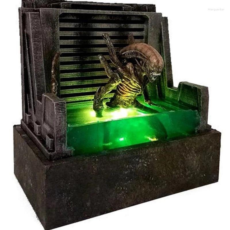 Decorative Figurines Horror Movie Sculpture Illuminated 3D Model Resin Craft Home Party Decor Statue Figure Halloween Decorations Collection