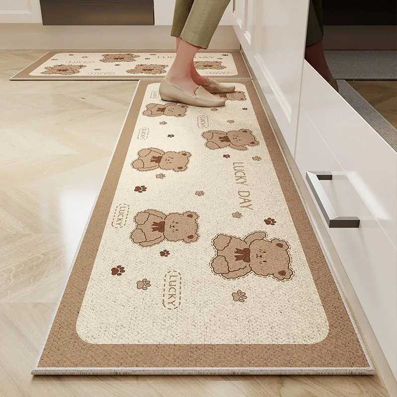 Kitchen Mat Kitchen Carpet Bathroom Non-slip Absorbent Entrance Doormat Hallway Bedroom Living Room Long Runner Floor Rugs