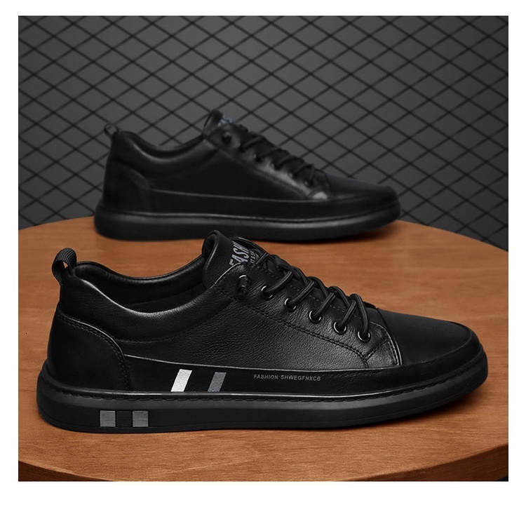 2023 New Shoe Board Men's Little White Trendy and Handsome Korean Version Versatile Fashion Shoes, Lefu Casual Leather Shoes