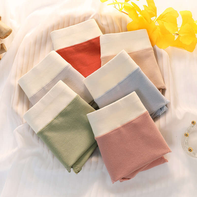 Lace Edge Pure Cotton Graphene Antibacterial Women's Underwear, Contrasting Colors, Simple and Seamless Underwear for Women Lingerie Women Underw