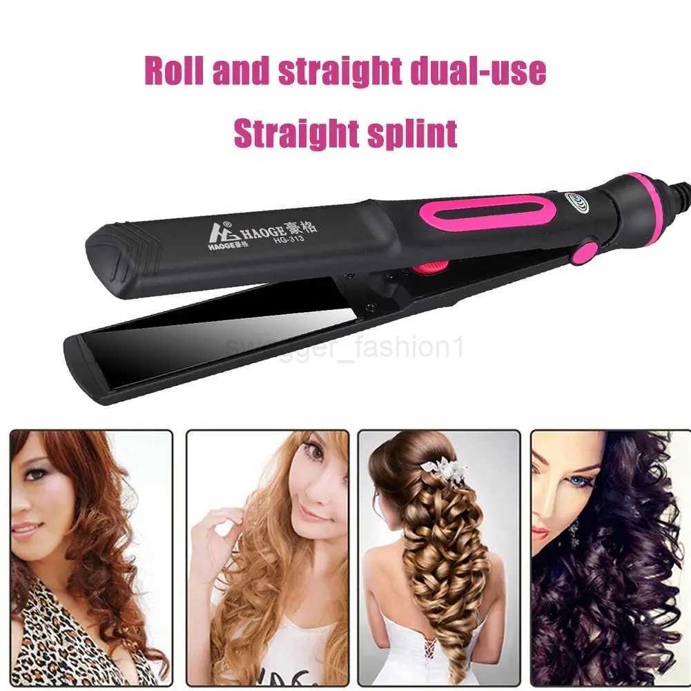 2 In 1 Portable Curling Iron Dual-Purpose Straight-Rolled Splint Scald-Proof Professional Hair Waver 220V for Student DormitoryB240719
