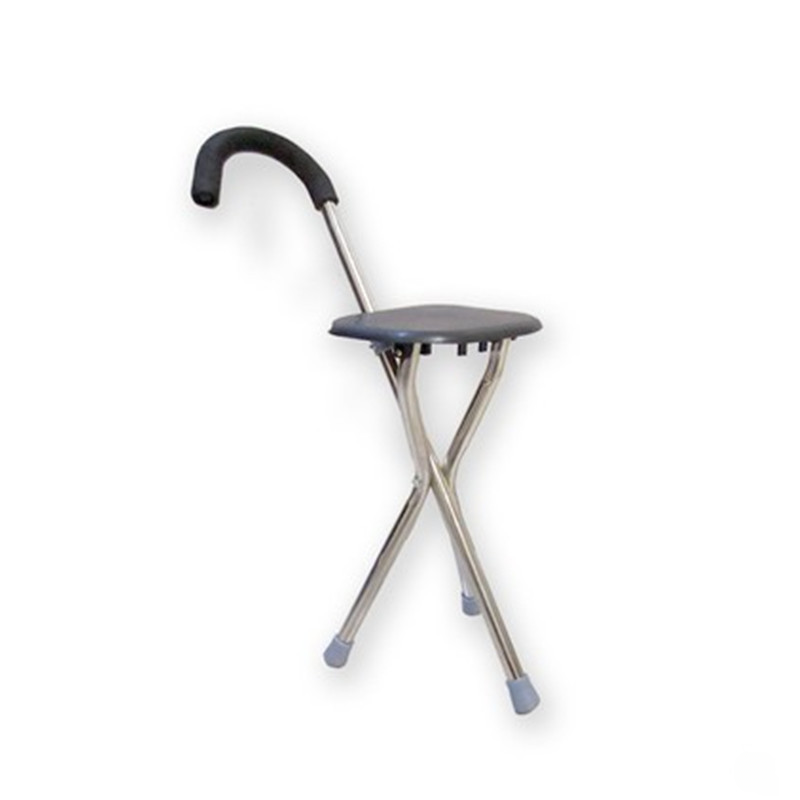 Factory direct stainless steel crutch stool for the elderly Cane stool for going out hiking crutches Cane stool