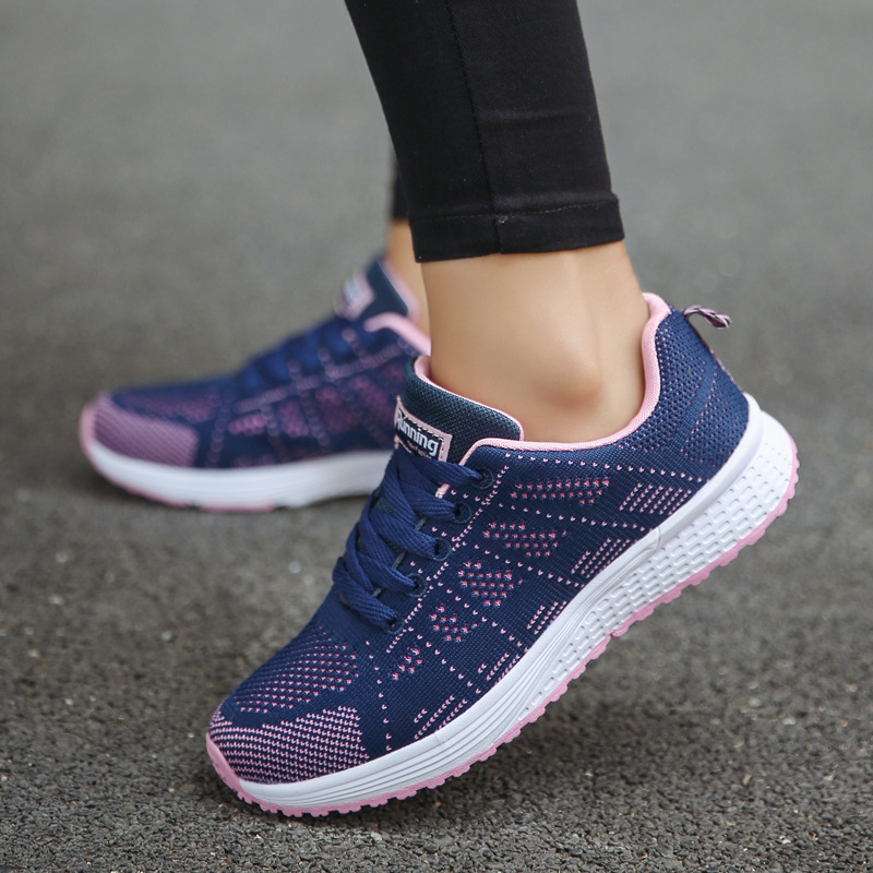 Fashion Breathable Women Casual Shoes Walking Mesh Flat Shoes Woman White Sneakers Women 2022 Tenis Feminino Female Shoes