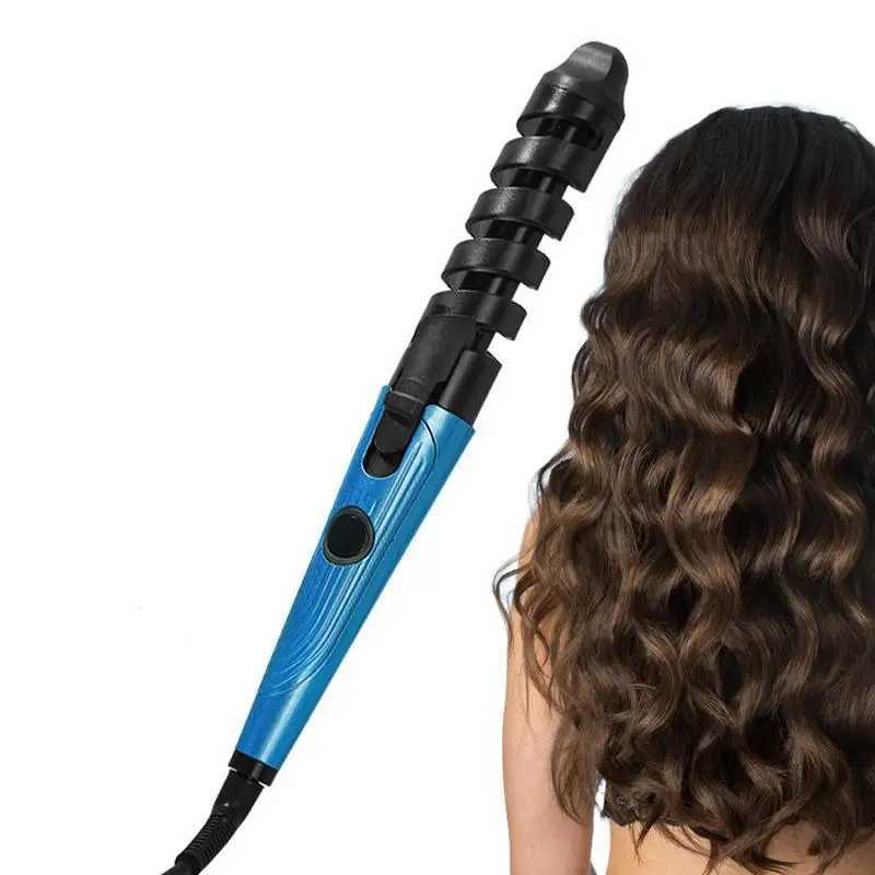 Curling Irons Professional Hair Curler Roller Magic Spiral Curling Iron Fast Heating Curling Wand Electric Hair Waver Rotating DetanglingL4719
