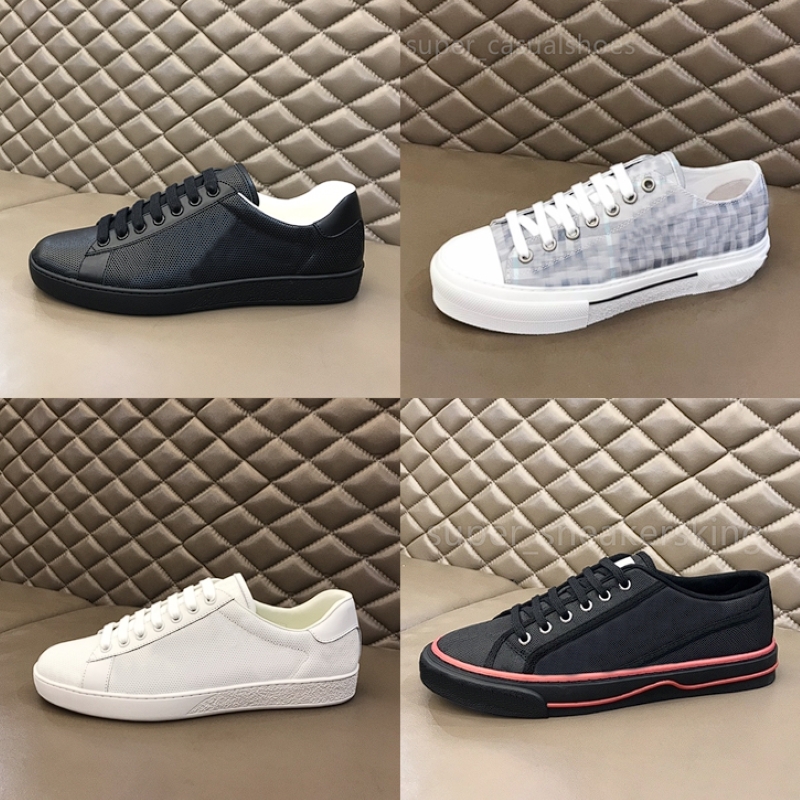 Designers Shoes Men Vintage Sneakers beige blue washed Jacquard denim Women Canvas Trainers embroidered Sneakers With box size 35-46