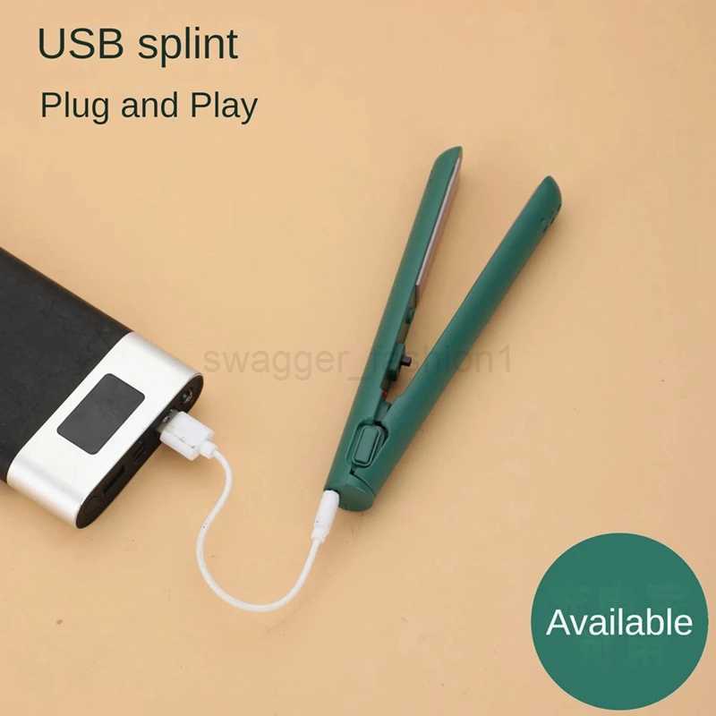 2 In 1 Dual-Purpose Hair Curler Mini Hair Straightener Travel Curling IronPortable Mini USB Hair CurlerB240719Bp240720