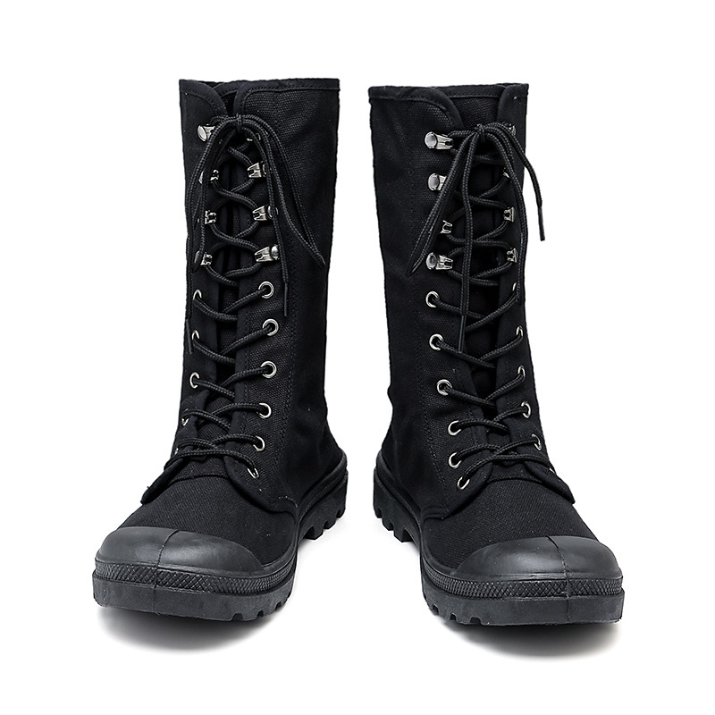 Military Men Outdoor Fashion Canvas High Top Men's Casual Shoes Ankle Black Marterns Boots atos De Hombre 634c 's