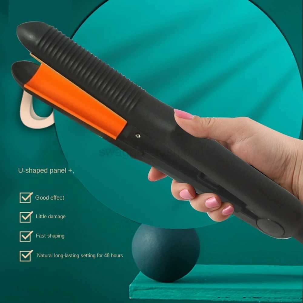 Professional Hair Straightener U-shaped Fluffy Hair Root Perm Curling Ceramic Hair Curler with 5-speed Temperature AdjustmentB240719