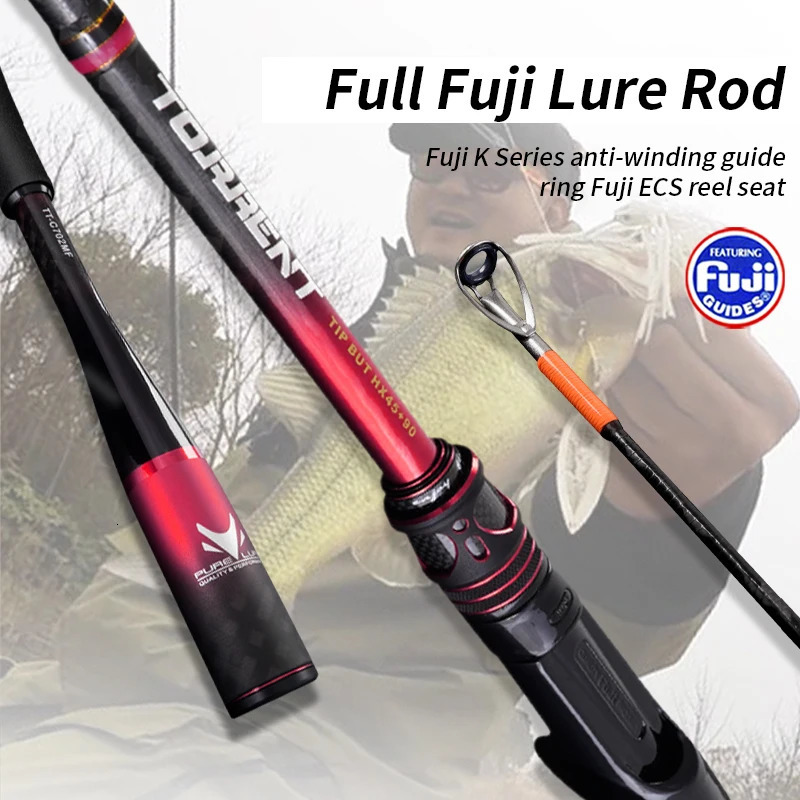 PURELURE TORRENT All Fuji General Lure Rod High Carbon Long Casting Spinning Fishing Alconite Ring Reel Seat 240712