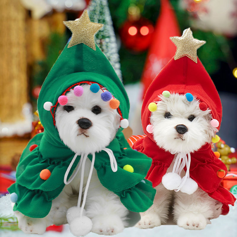 Creative Christmas Shawl Cloak Dress Up Funny Dogs Dress Up Festive Halloween pet costume Cape