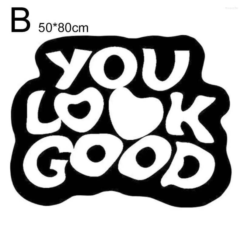 20 new Carpets Flocking You Look Good Rug Custom Handmade Living Room All-season Universal Household Absorbent Anti-slip Dirt-resistant H260226