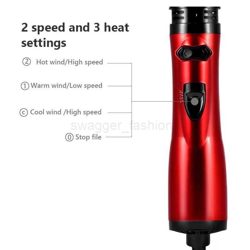 3 IN 1 Hot Air Brush Electric Hair Straightener Brush Hair Curler Hair Dryer Brush Hot Air Comb Negative Ion Hair Styler CombB240719