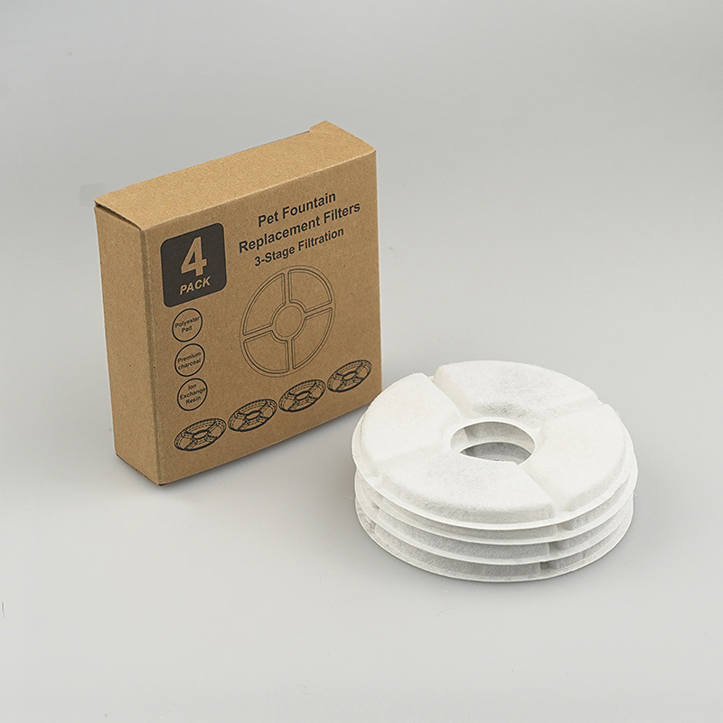 Replacement Activated Carbon Filter For Cat Water Drinking Fountain Replaced Filters Flower For Pet Dog Round Fountain Dispenser