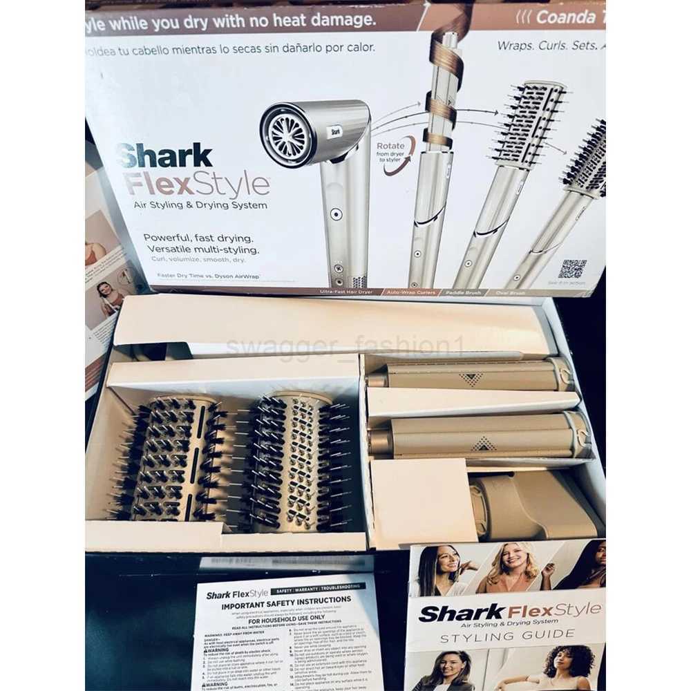 Shark HD430 FlexStyle Negative Ion Hair Dryer AirwrapPowerful Hair Dryer Brush Multi-Styler with Auto-Wrap CurlersB240719