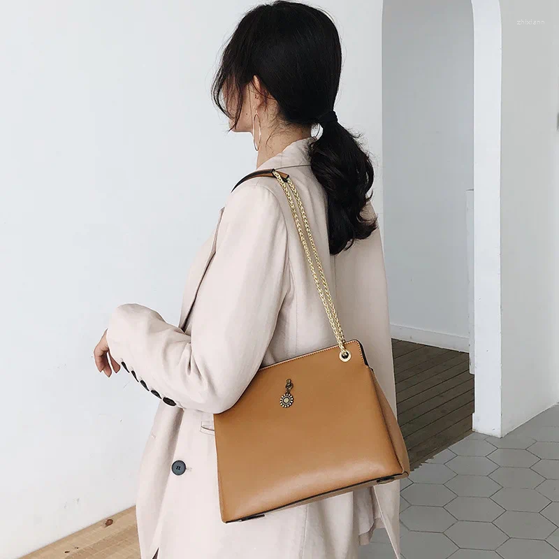Bag Women's 2024 Retro National Style Chain Shoulder Three-layer Large-capacity Trendy Handbag Female Satchels