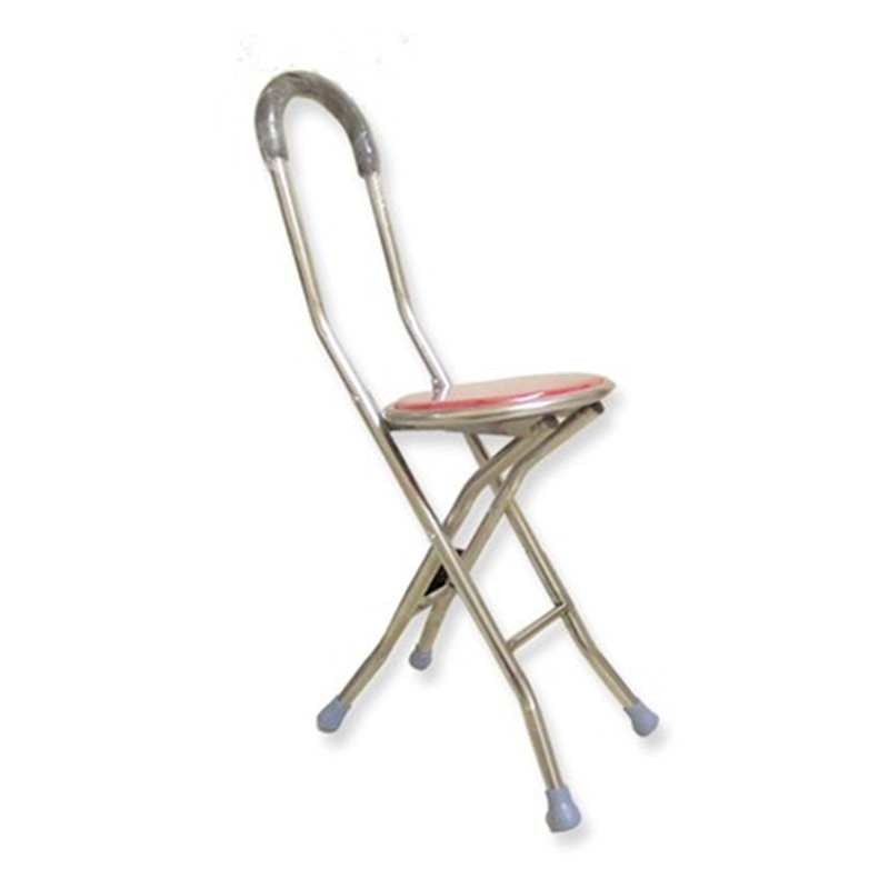Factory direct stainless steel crutch stool for the elderly Cane stool for going out hiking crutches Cane stool