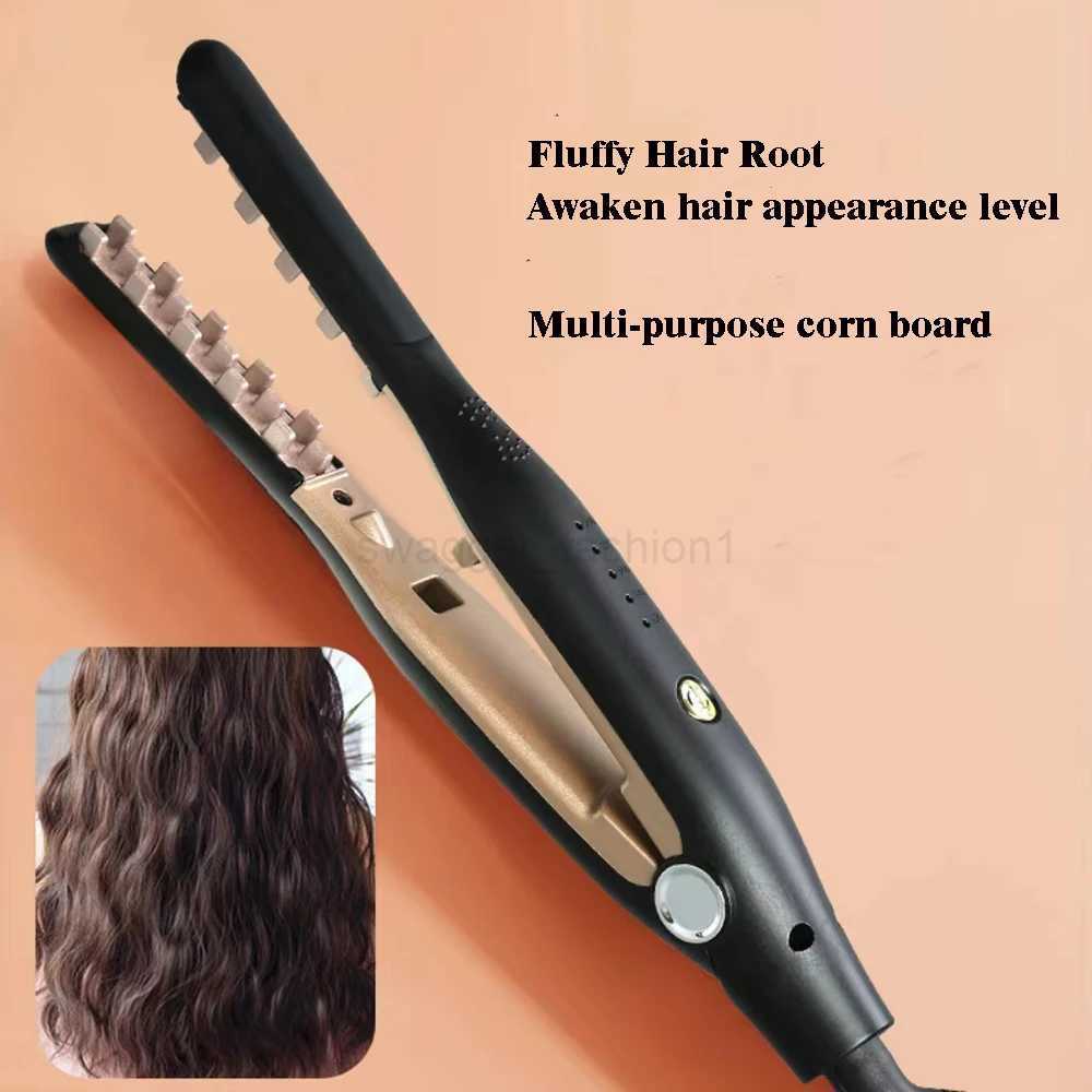 3D Grid Hair Crimper Iron Volumizer Ceramic Professional Hair Fluffy Corrugated Curler Flat Iron Corn Hair SplintB240719