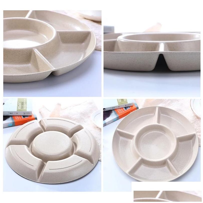 Dishes & Plates 1 Pc 6-Artment Food Storage Tray Dried Fruit Snack Plate Appetizer Serving Platter For Party Candy Pastry Nuts Dish Dr Dhpzs