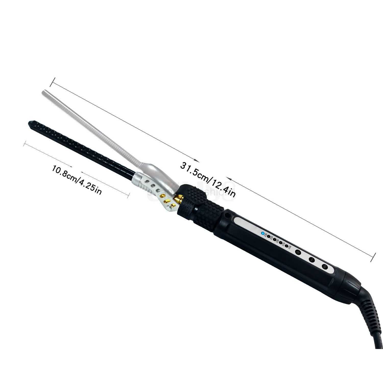 Mens Hair Curler Ceramic 7mm Hair Curling Wand Small Hair Deep Curly Hair Curlers Rollers Curling Iron Rotating 360 DegreeB240719