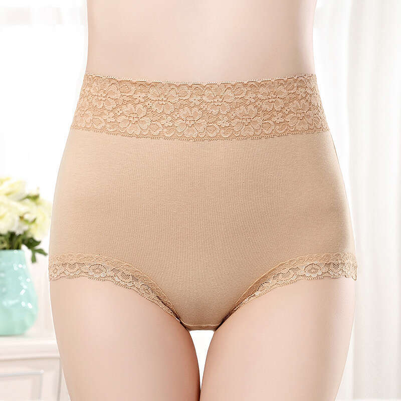 Pure High Waisted Lace Seamless Triangle Pants Pure Cotton Women's Underwear Headband Calzoncillos Underwear Women Panties Lingerie Women Underwe