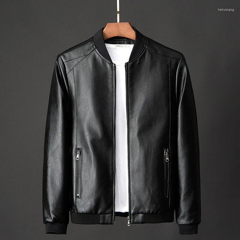 Men's Jackets Leather Jacket Bomber Motorcycle Men Biker PU Baseball Plus Size 7XL 2024 Fashion Causal Jaqueta Masculino J410