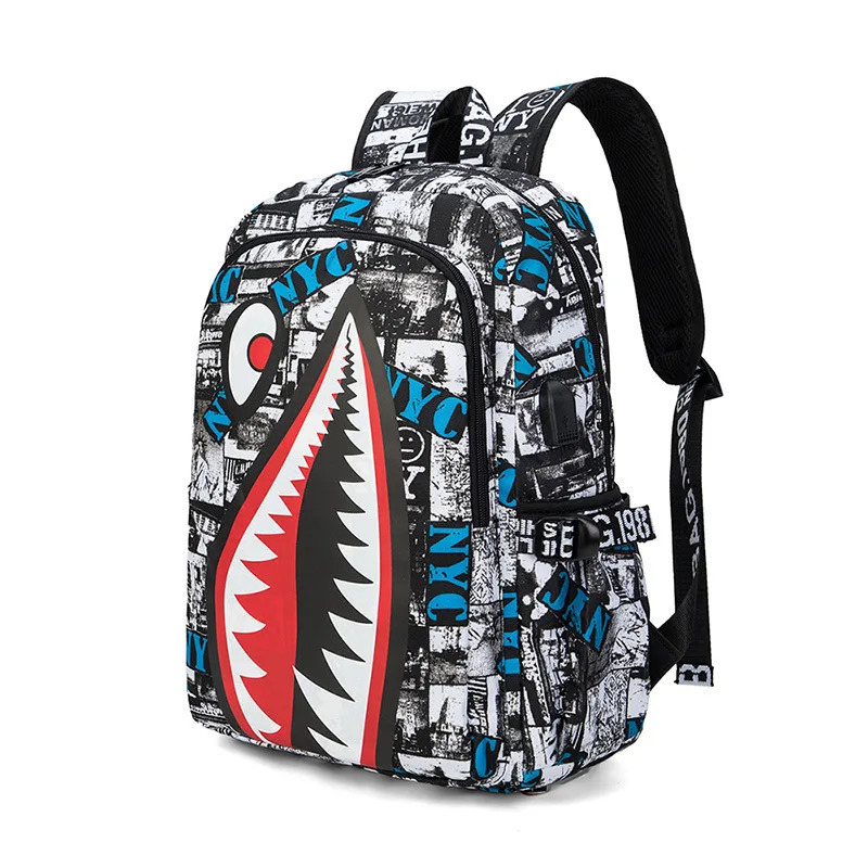 Backpack Boys for Kids Bookbag Middle Shark School Bags Travel Back Pack 240718