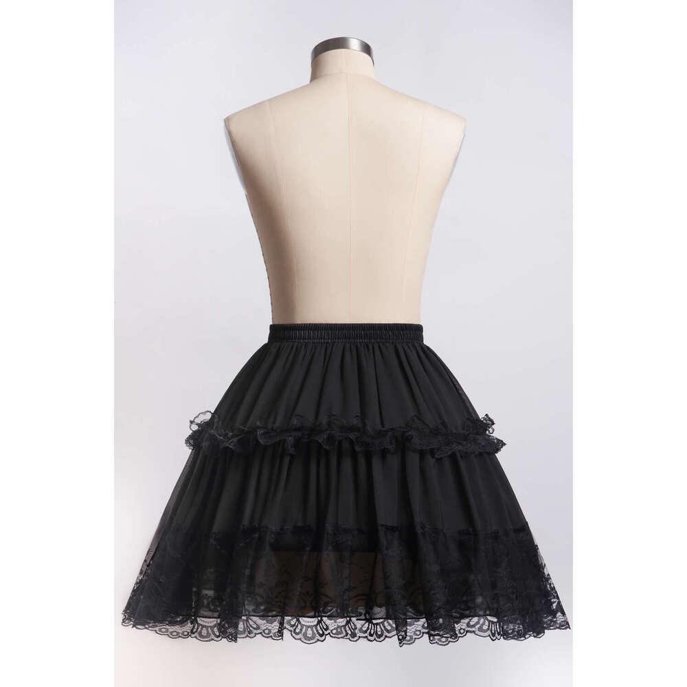 MisShow Women Tulle Petticoat Tutu Crinoline Mini Black Lace Underskirt Ballet Dance Skirt tail Dress Wedding Party