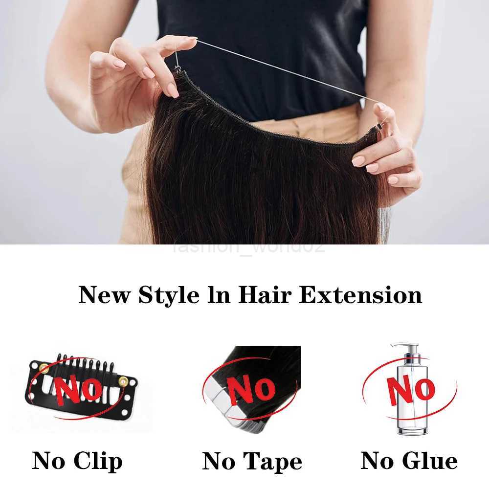 No clip natural hair synthetic long straight hair blonde hair black mixed fake hairX240719