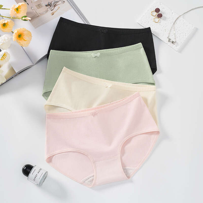 Independent Packaging 5A Antibacterial Bow Cute Girl Solid Color Elegant Women's Underwear Lingerie Women Underwear Underwears Woman Calecon Calz
