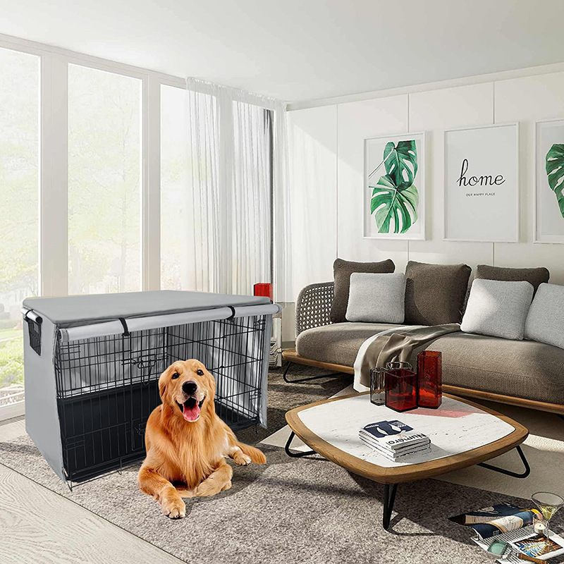 Universal Dog Cage Cover Wire Crate Rainproof Dust Covers Dog Outdoor Waterproof Sun Protection Durable Pet Kennel Case