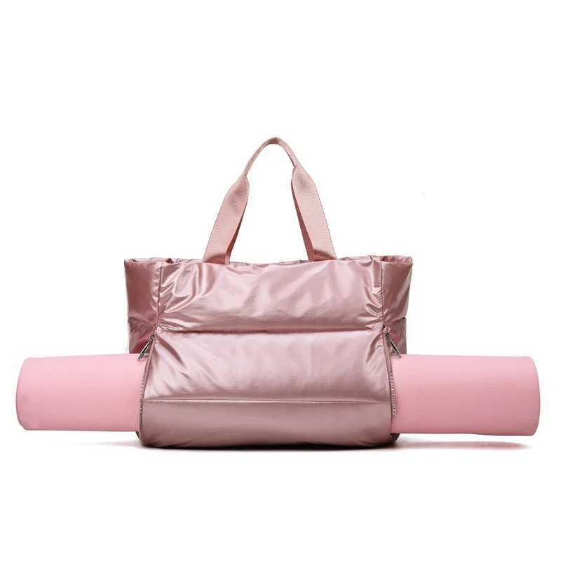Yoga Bags 2021 Gym Bags Waterproof Fitness Yoga Mat Bag Multifunction Glitter Women Sac Swimming Sport bag Large Capacity Shoulder Handbag z240719